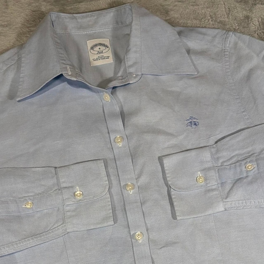 90 Vintage Brooks Brothers Supima Cotton Button Down Shirt | Blue | Size 6